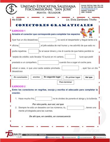 Los conectores de texto