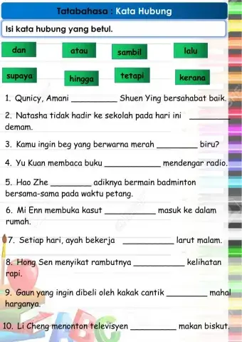 Tatabahasa : Kata Hubung