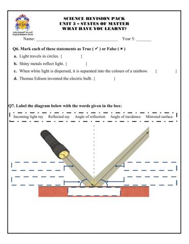 Grade 5 Revision Pack- Part 3