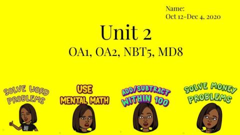 2nd Grade Math Unit 2 separator