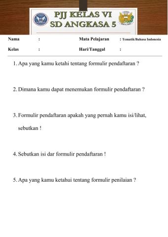 PM Bahasa Indonesia Formulir