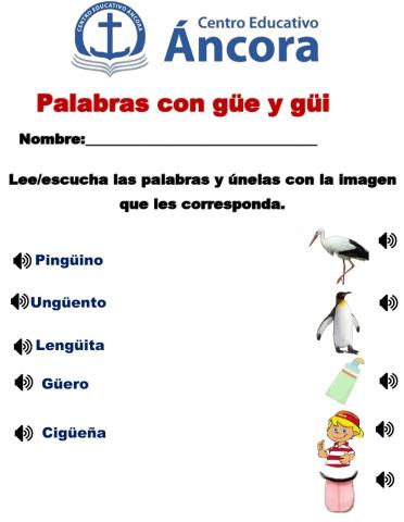 Palabras con Gûe y Gûi