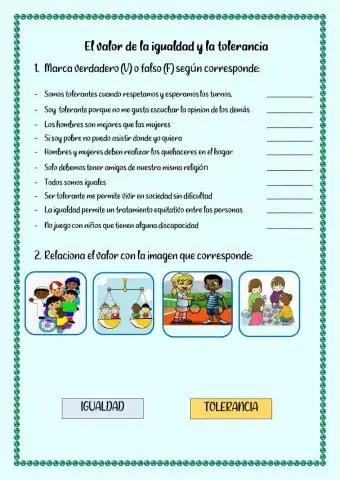 Igualdad y tolerancia