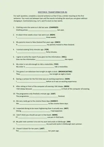 Sentence transformation