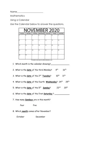Using a Calendar