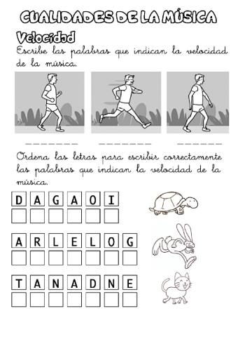 Velocidad, intensidad y altura