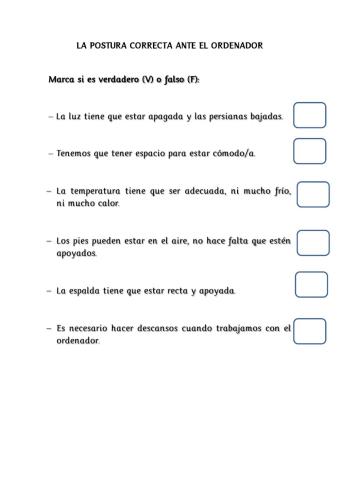 La postura correcta ante el ordenador