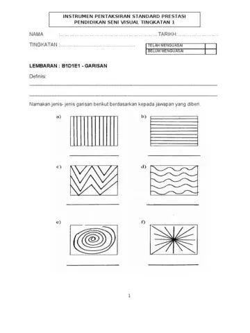 PSV tingkatan 1 Garisan