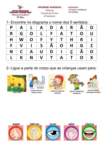 Avaliação de Ciências - 4º bimestre