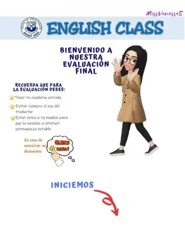 Evaluación inglés cuarto