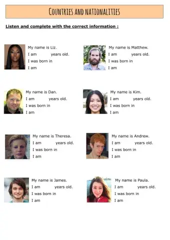 Countries and Nationalities