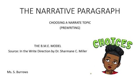 Choosing a Narrative Topic