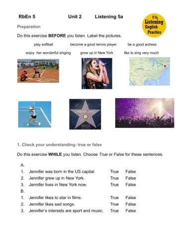 RbEn 5-Unit 2- Listening 5a