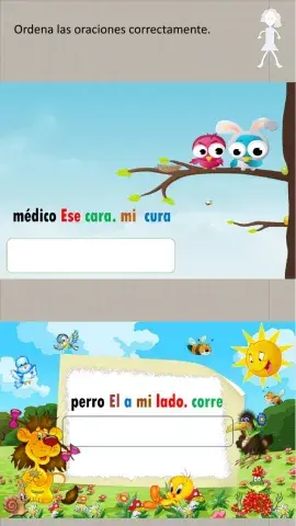 Ordena las oraciones correctamente