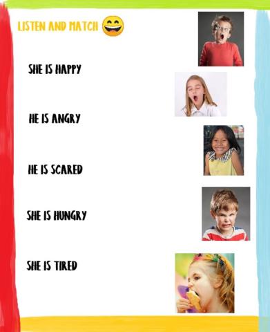 Feelings - Listen and match