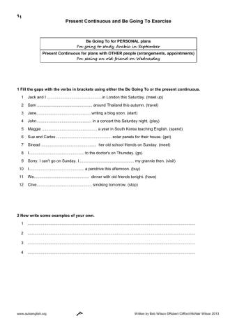 Going to vs present continuous