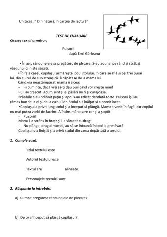 Din natura in cartea de lectura