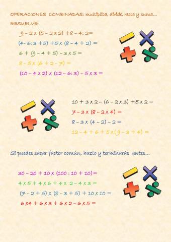 Operaciones combinadas
