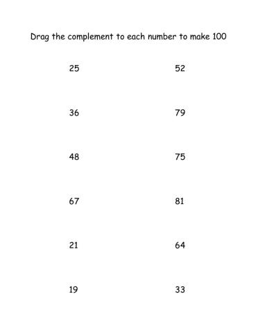 Complements to 100 and 1000