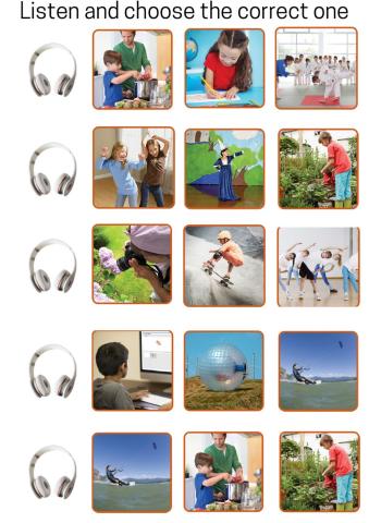 Listen and choose activities