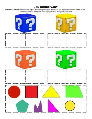 ¿En dónde van las figuras?