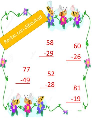Restas con dificultad