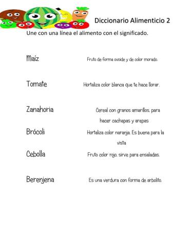 Diccionario alimenticio 2