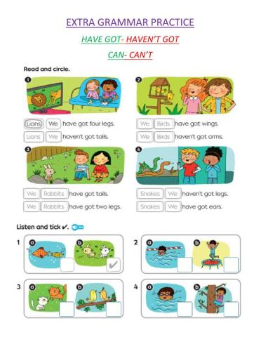 Extra grammar practice 6