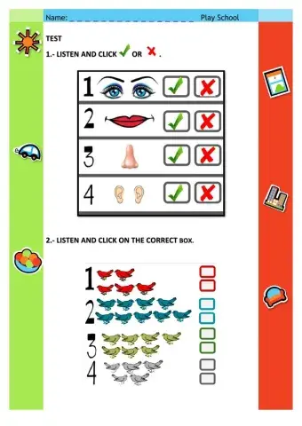 PLAY SCHOOL End of Year Test