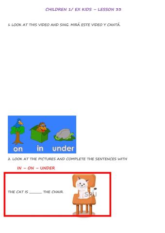 Children 1 - ex kids lesson 33