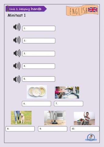 Minitest Chores and basic vocabulary
