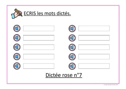 Dictée 7
