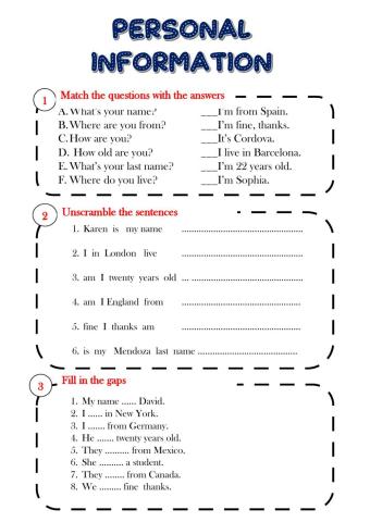 Personal information