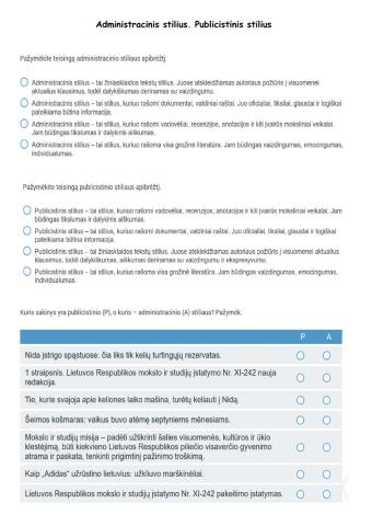 Administracinis stilius. Publicistinis stilius