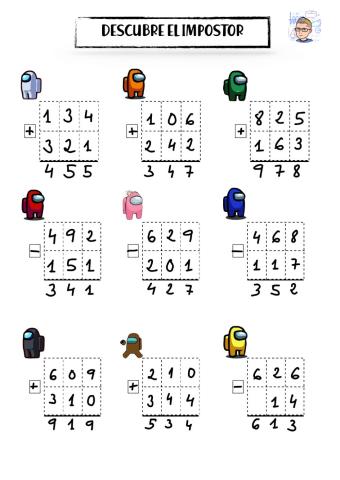 Calculo among us sin llevadas