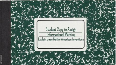 Informational Writing Native American inventions -cover sheet separator