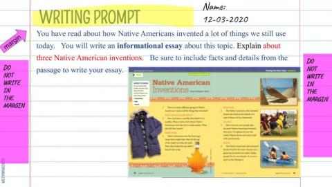 Informational Writing Native American inventions -writing prompt