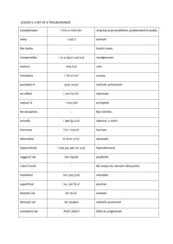Lesson 3 and lesson 4