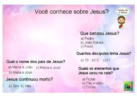 A História de Jesus- Quiz