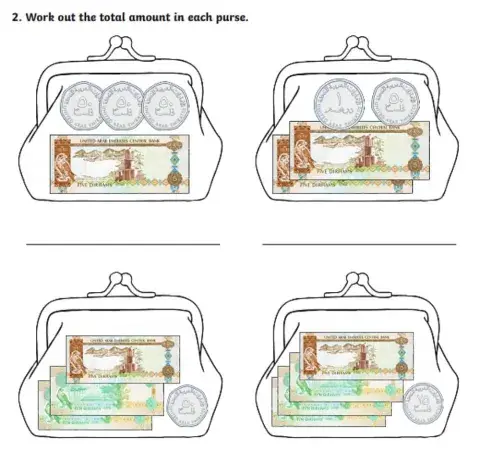 Addition of Dirhams and fils