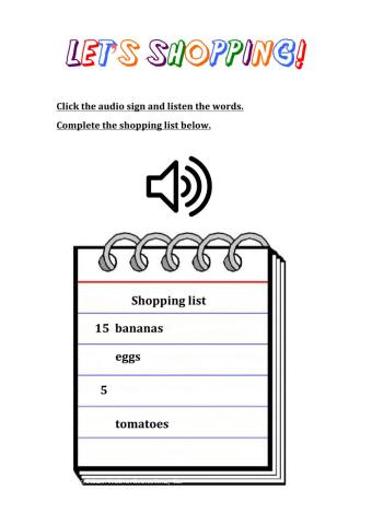 Lunchtime (Shopping List)