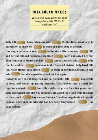 Irregular  and Regular Verbs