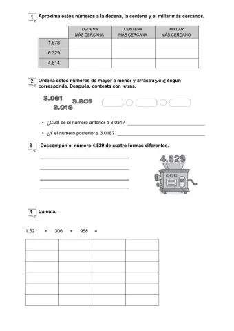 Matemáticas evaluación 3º