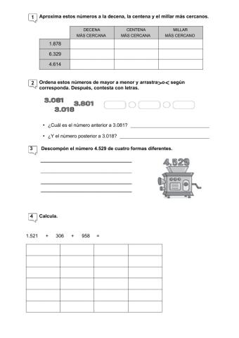 Matemáticas evaluación 3º