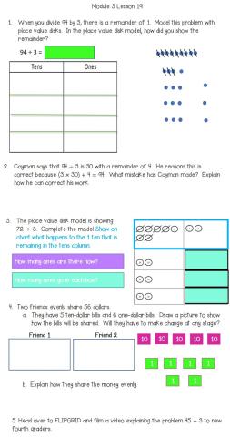 Math Module 3 Lesson 19
