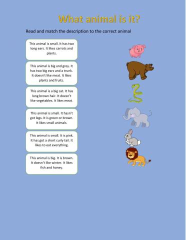 Animal description