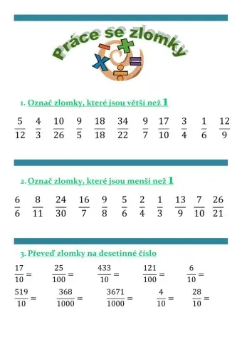 Práce se zlomky