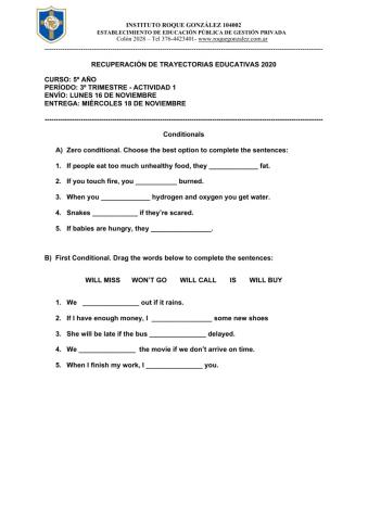 5º año - Actividad 1 - 3º trimestre