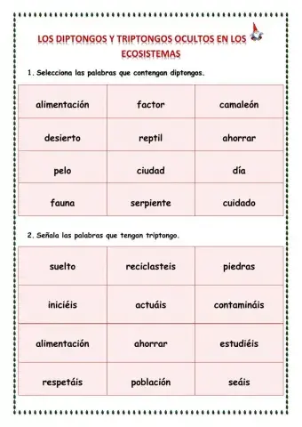 Diptongos y triptongos