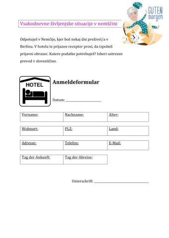 Im Hotel und in der Sprachschule